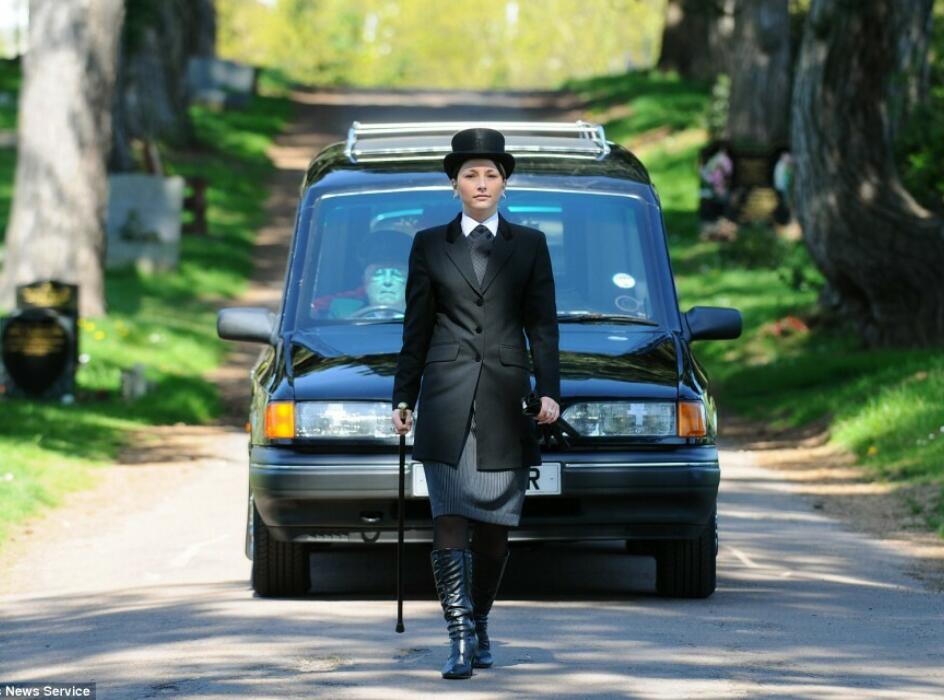 Female funeral director